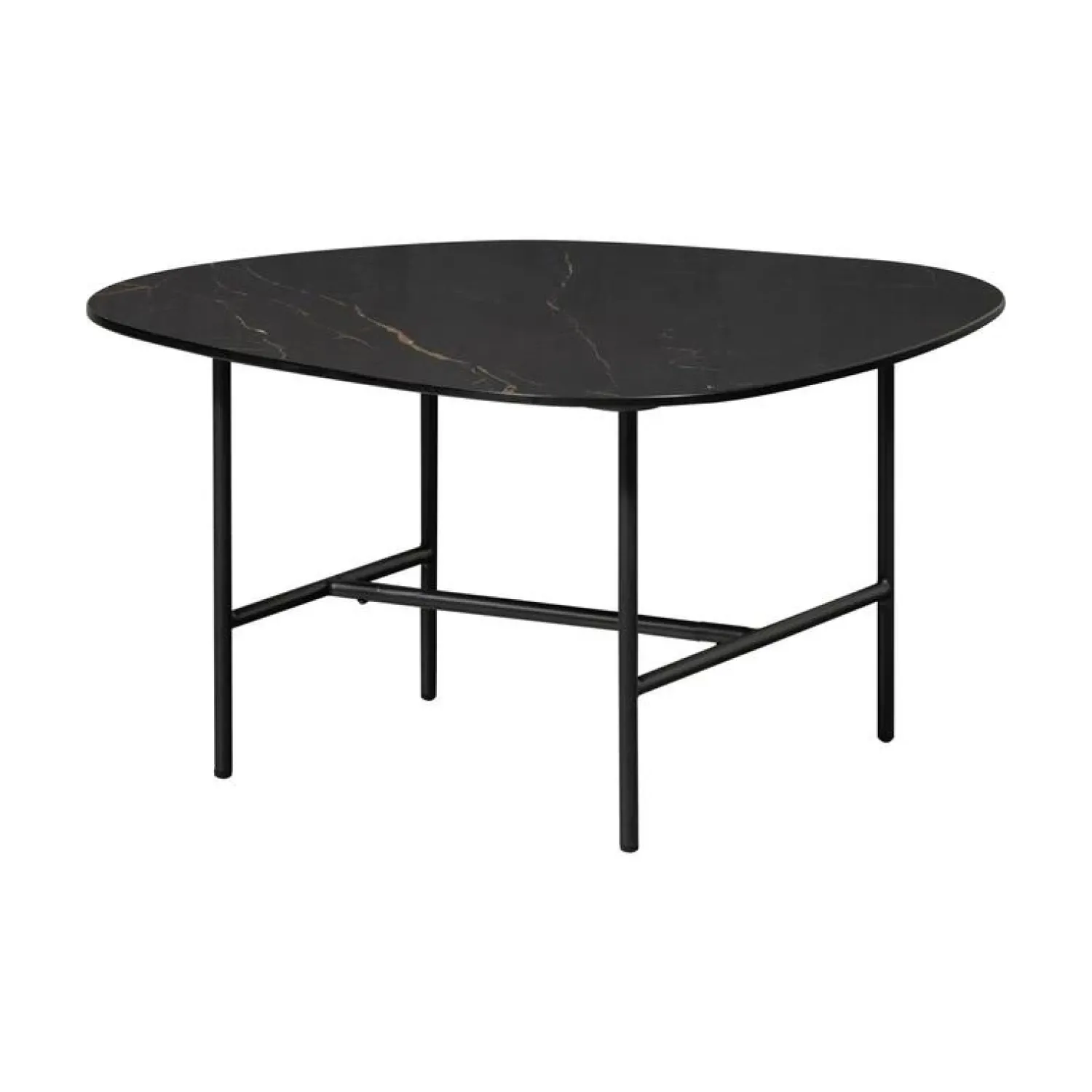 WOOOD Salontafels|Vajen Salontafel organisch Zwart Marmerlook 70cm