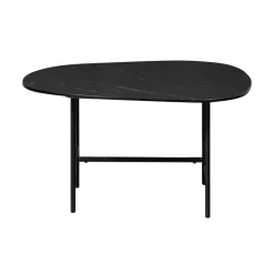 WOOOD Salontafels|Vajen Salontafel organisch Zwart Marmerlook 70cm