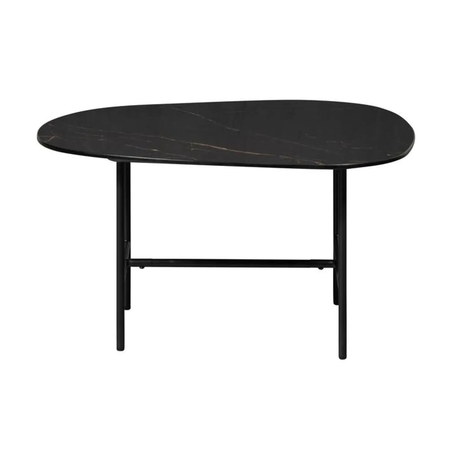 WOOOD Salontafels|Vajen Salontafel organisch Zwart Marmerlook 70cm