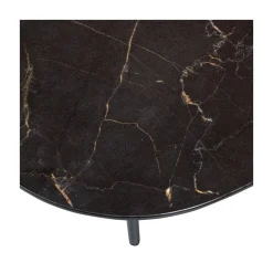 WOOOD Salontafels|Vajen Salontafel organisch Zwart Marmerlook 70cm