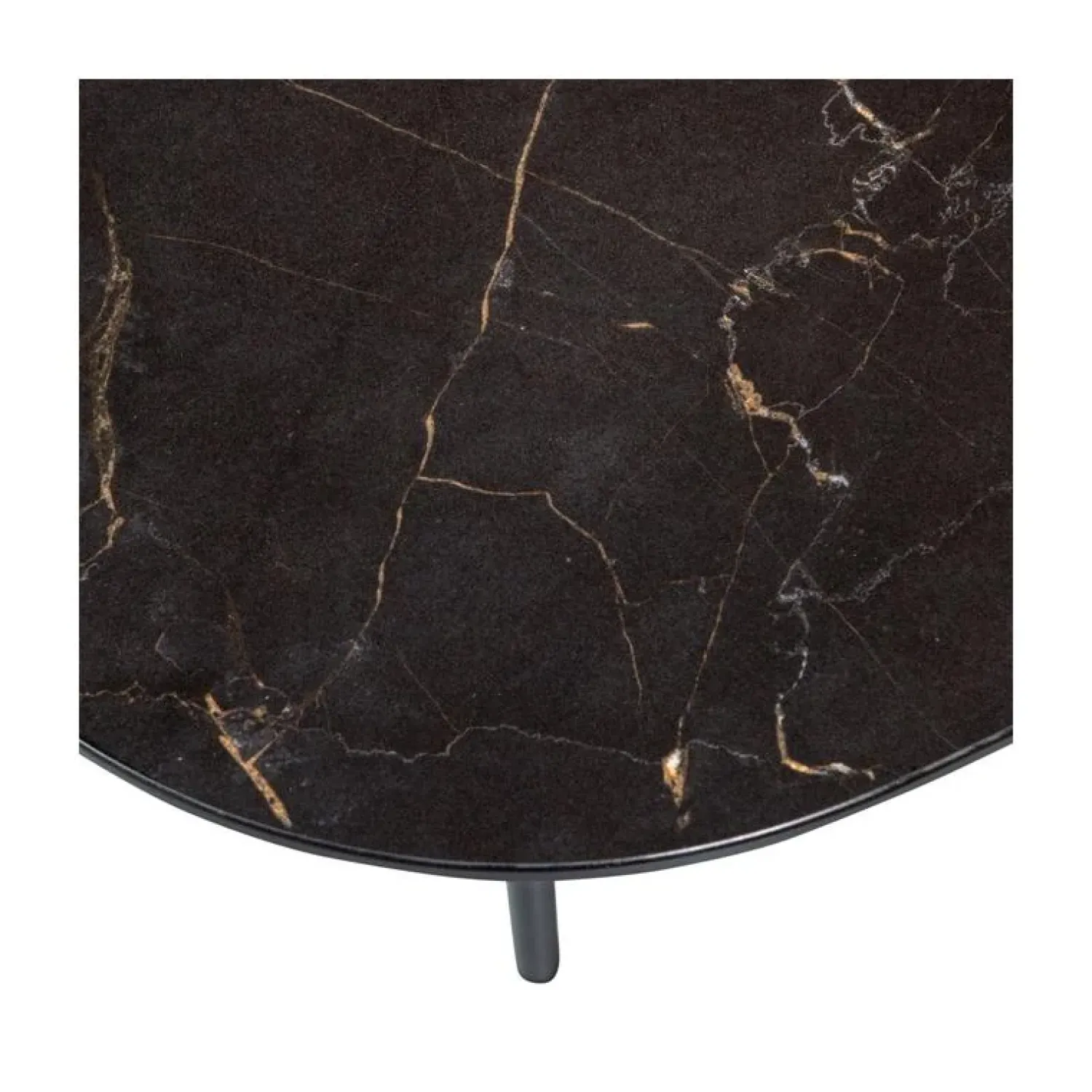 WOOOD Salontafels|Vajen Salontafel organisch Zwart Marmerlook 70cm