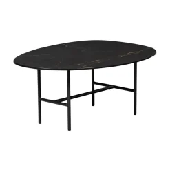 WOOOD Salontafels|Vajen Salontafel organisch Zwart Marmerlook 80cm