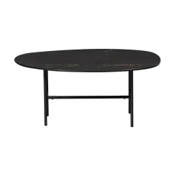WOOOD Salontafels|Vajen Salontafel organisch Zwart Marmerlook 80cm
