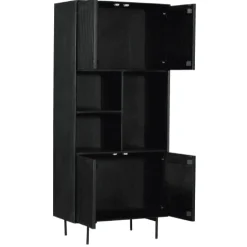 Furndea Wandkasten|Vakkenkasten|Vakkenkast Martin 90 cm zwart
