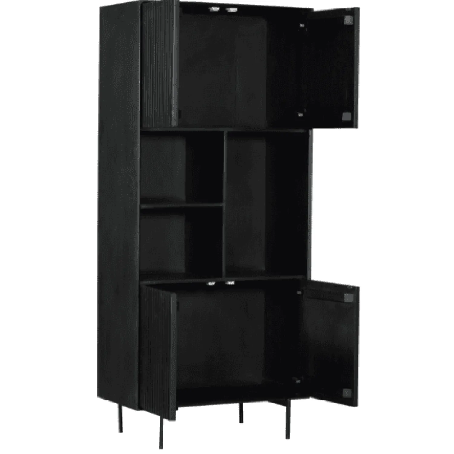 Furndea Wandkasten|Vakkenkasten|Vakkenkast Martin 90 cm zwart