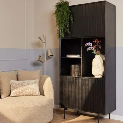 Furndea Wandkasten|Vakkenkasten|Vakkenkast Martin 90 cm zwart