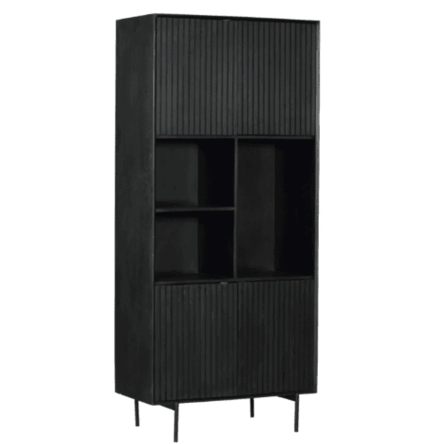 Furndea Wandkasten|Vakkenkasten|Vakkenkast Martin 90 cm zwart