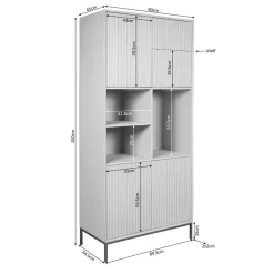 Furndea Vakkenkasten|Industriele Kasten|Vakkenkast Martin Naturel 90cm
