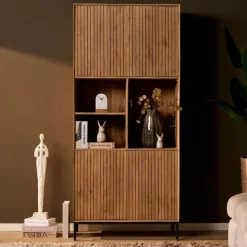 Furndea Vakkenkasten|Industriele Kasten|Vakkenkast Martin Naturel 90cm