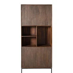 Furndea Vakkenkasten|Industriele Kasten|Vakkenkast Martin Walnoot 90cm