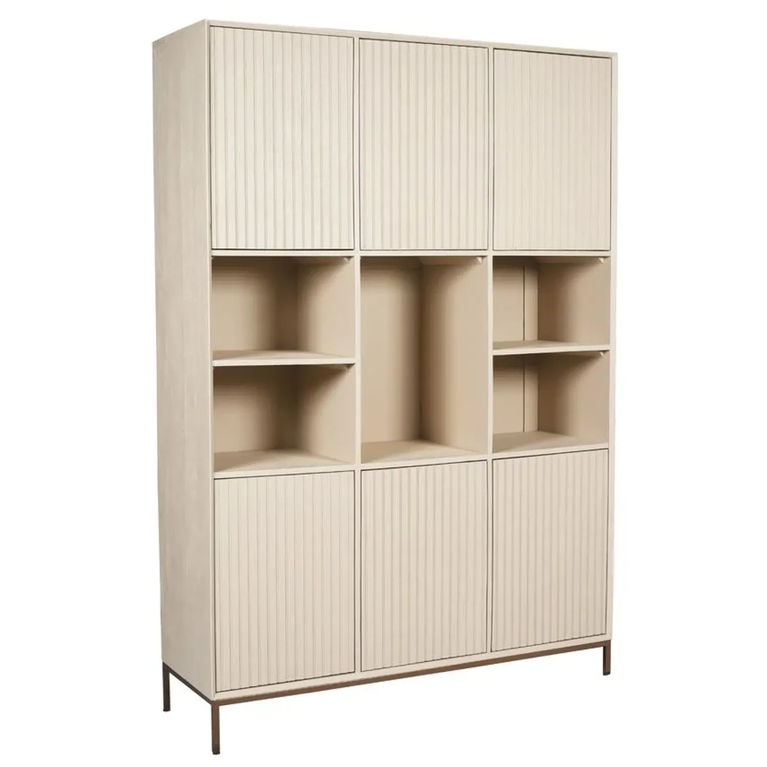 Furndea Vakkenkasten|Industriele Kasten|Vakkenkast Martin XL Zand 135 cm