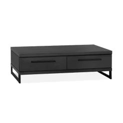 Maison Madera Salontafels|Valente Salontafel 2 lades Zwart 135cm