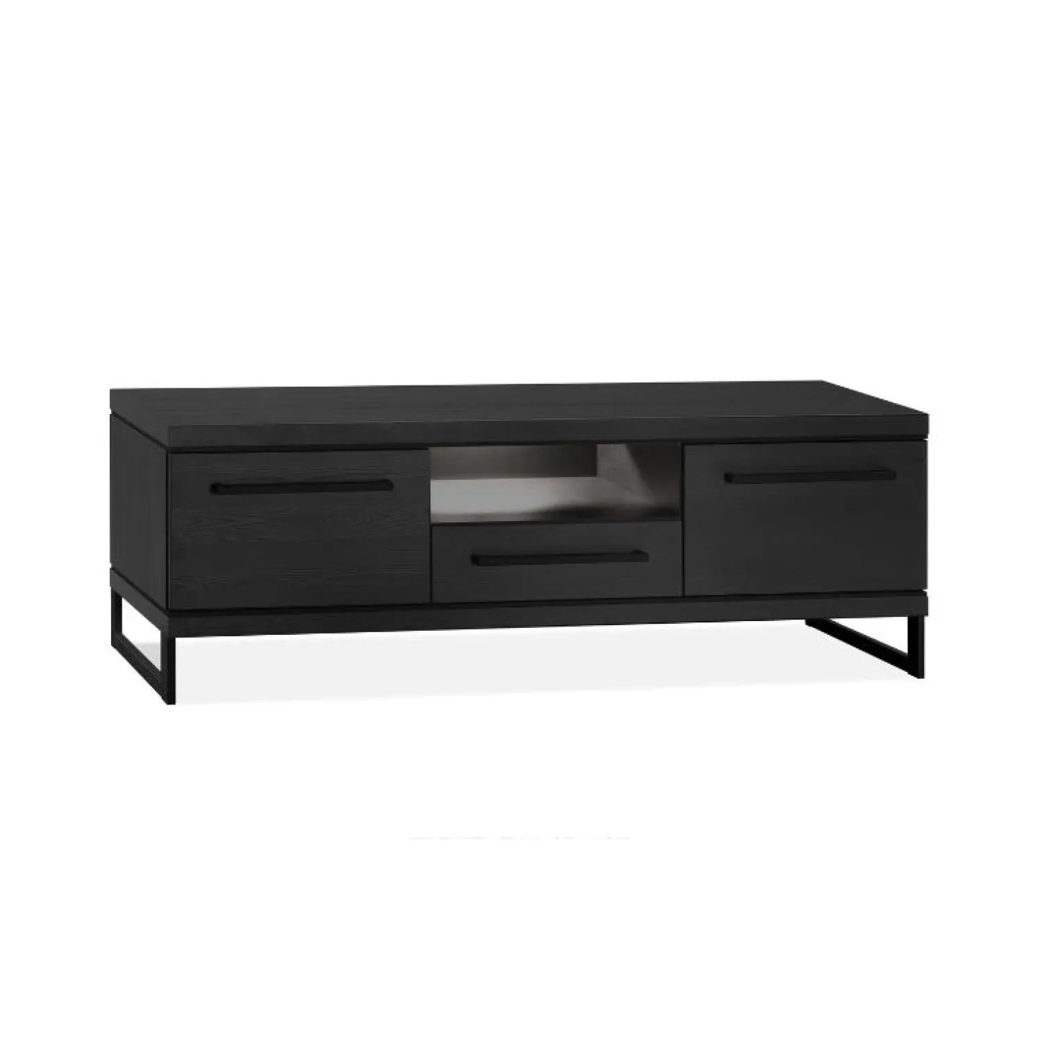 Maison Madera Industriele Kasten|Tv Meubels|Valente Tv meubel klein 2-deurs Zwart 150cm