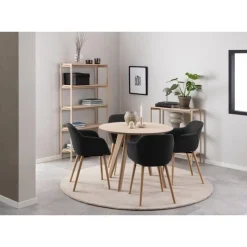 Nordhavn Eettafels|Valetta Eettafel Rond Naturel 100cm