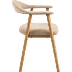 Nordhavn Eetkamerstoelen|Vandis Eetkamerstoel Beige Stof