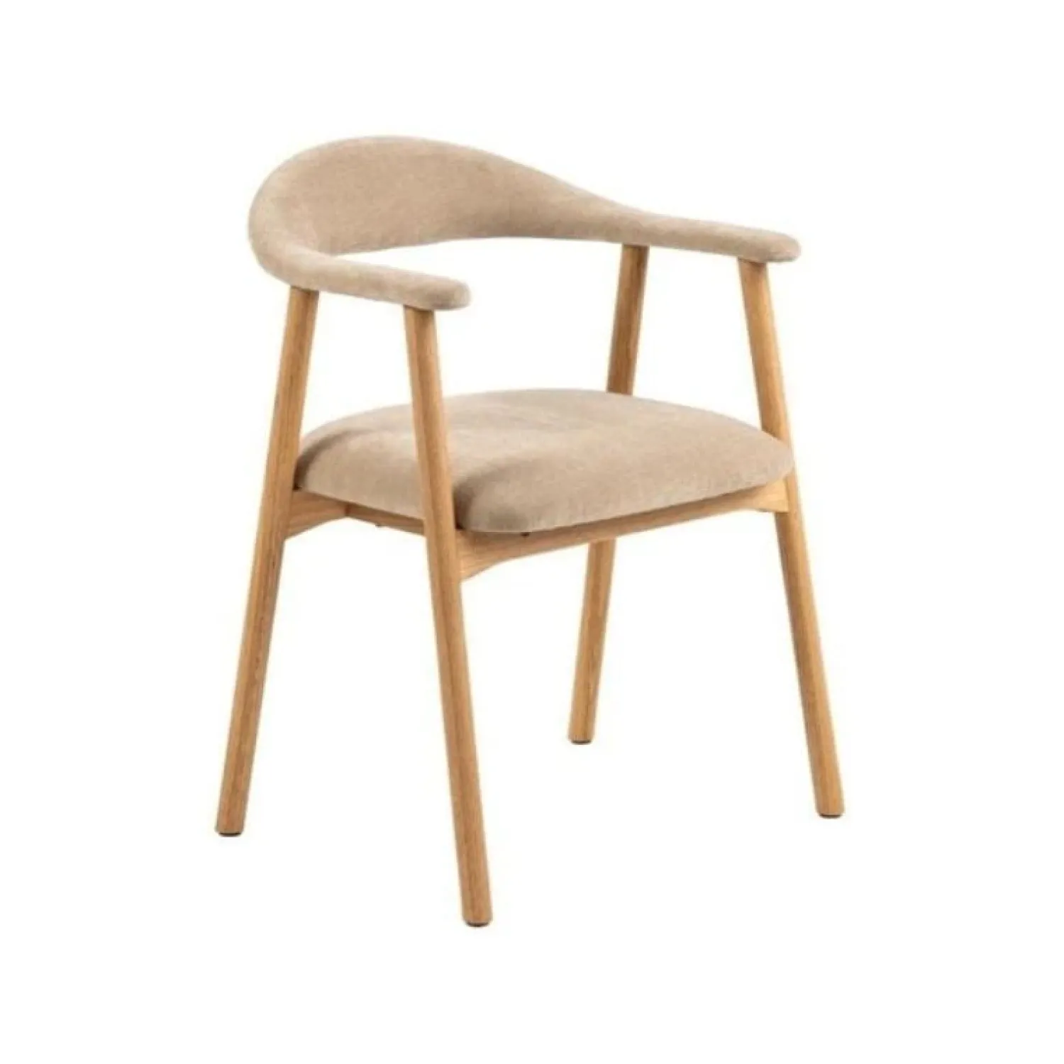 Nordhavn Eetkamerstoelen|Vandis Eetkamerstoel Beige Stof