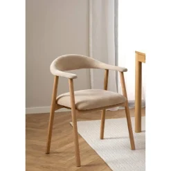 Nordhavn Eetkamerstoelen|Vandis Eetkamerstoel Beige Stof