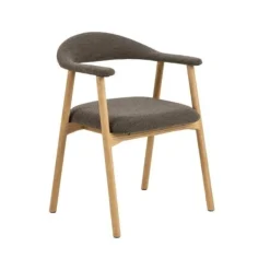 Nordhavn Eetkamerstoelen|Vandis Eetkamerstoel Bruin Stof
