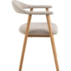 Nordhavn Eetkamerstoelen|Vandis Eetkamerstoel Taupe Stof