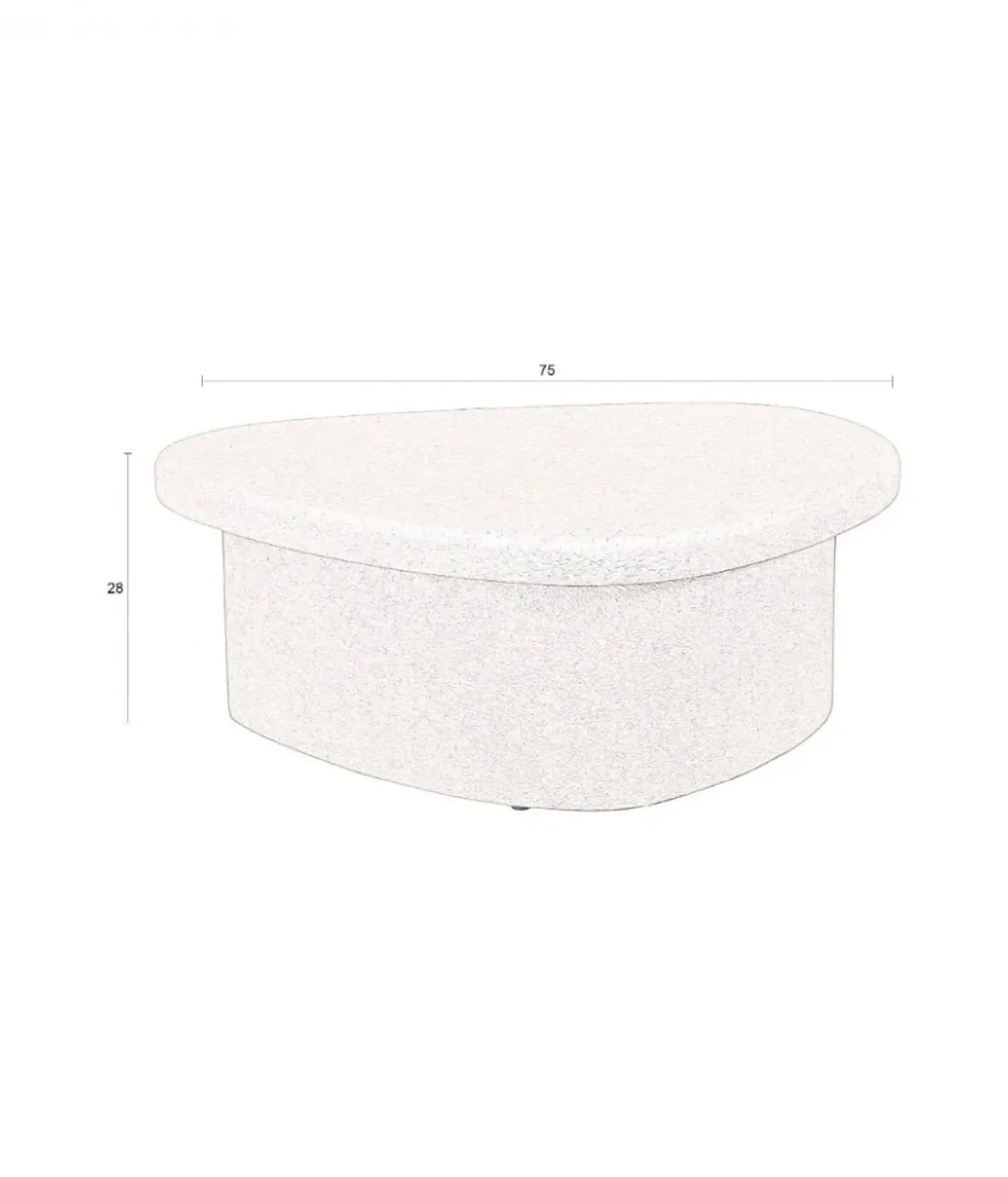 Dutchbone Salontafels|Veda Salontafel MDF 75cm