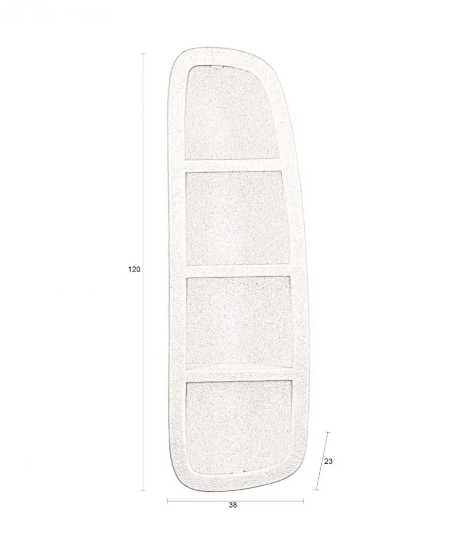 Dutchbone Wandkasten|Industriele Kasten|Veda Wandkast 3 Planken MDF 38cm