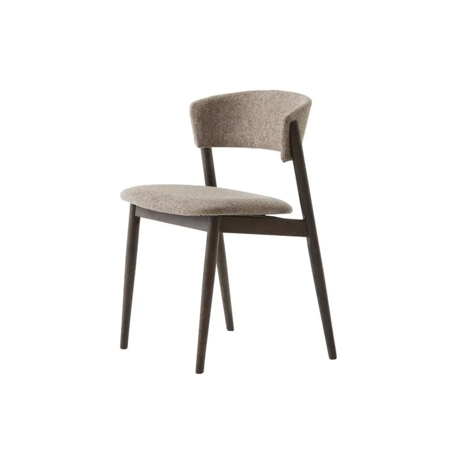 LykkeHome Eetkamerstoelen|Veerle Eetkamerstoel lichtbruin met walnoot poot