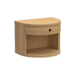 Nordhavn Nachtkastjes|Industriele Kasten|Velda Zwevend Nachtkastje Naturel 40cm