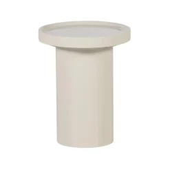WOOOD Bijzettafels|Veluna Bijzettafel rond Hoogglans Zand 51cm