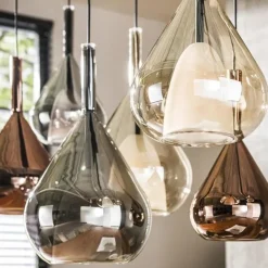 Kalfort Hanglampen|Glazen Hanglamp|Velura 7-lichts Hanglamp industrieel