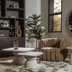 Tower living Fauteuils|Verdi Fauteuil mocca stof