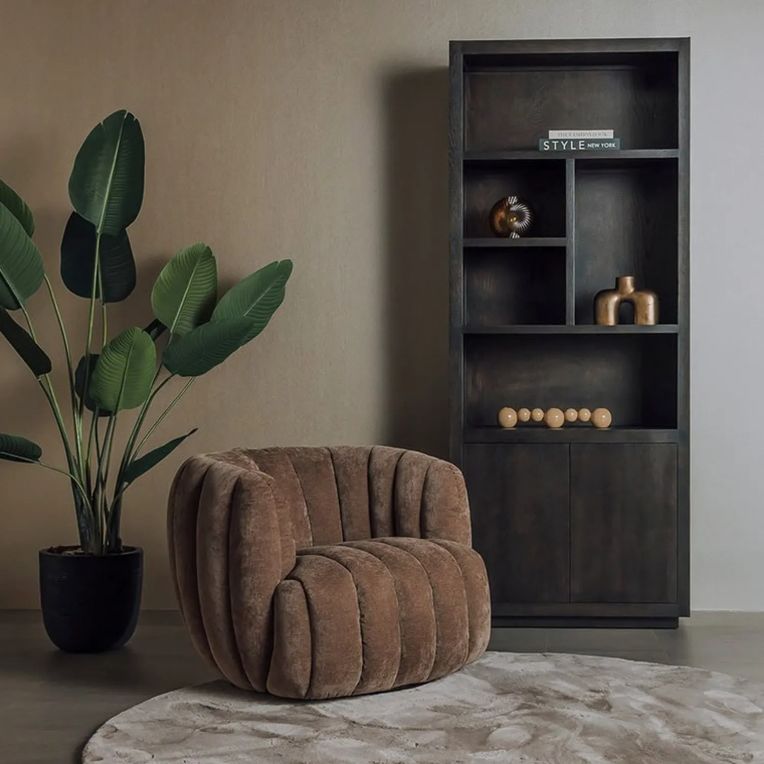 Tower living Fauteuils|Verdi Fauteuil mocca stof
