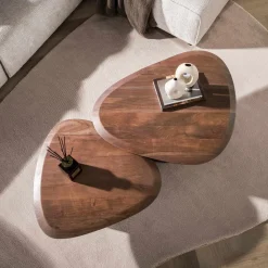 Kalfort Salontafels|Vero Salontafel set van 2 organisch Acaciahout