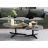 Nordhavn Salontafels|Vinna Salontafel Zwart Metaal 84cm