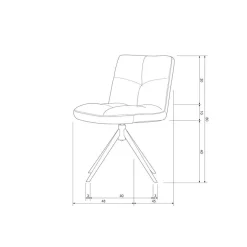 WOOOD Eetkamerstoelen|Vinny Draaistoel Boucle Zand