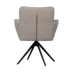 WOOOD Eetkamerstoelen|Vinny Draaistoel met Armleuning Boucle Zand