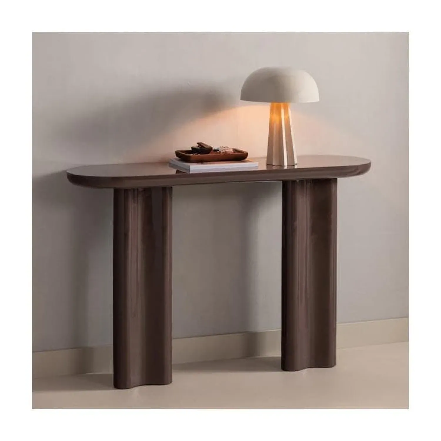 WOOOD Tafellampen|Virel 1-lichts Tafellamp Hoogglans Lichtgrijs