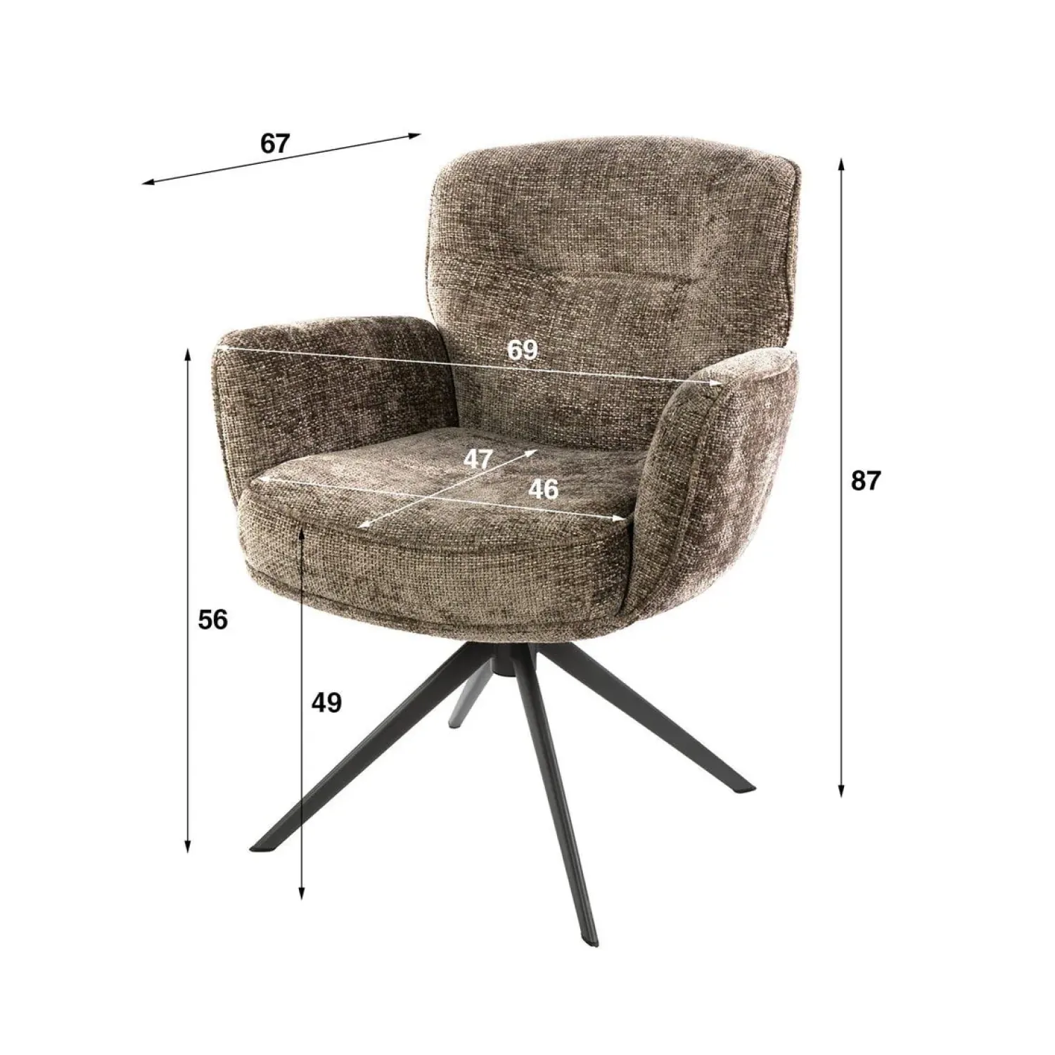 Kalfort Eetkamerstoelen|Vito Eetkamerstoel hoven Champagne