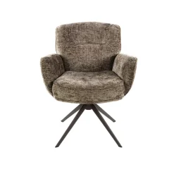 Kalfort Eetkamerstoelen|Vito Eetkamerstoel Hoven champagne-bruin