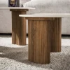 Kalfort Salontafels|Vittoria Salontafel Aperto Set van 2 keramiek Travertin 102cm