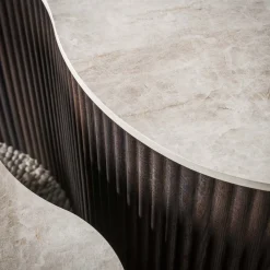 Kalfort Salontafels|Vittoria Salontafel Medio Set van 2 keramiek Bruin 90cm