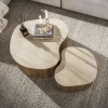 Kalfort Salontafels|Vittoria Salontafel Medio Set van 2 keramiek Travertin 90cm