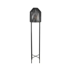 Label51 Vloerlampen|Vloerlamp Ibiza 1-Lichts Zwart Jute