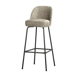 WOOOD Barkrukken|Vogue Barstoel Hoog Structure Velvet Wheatfield