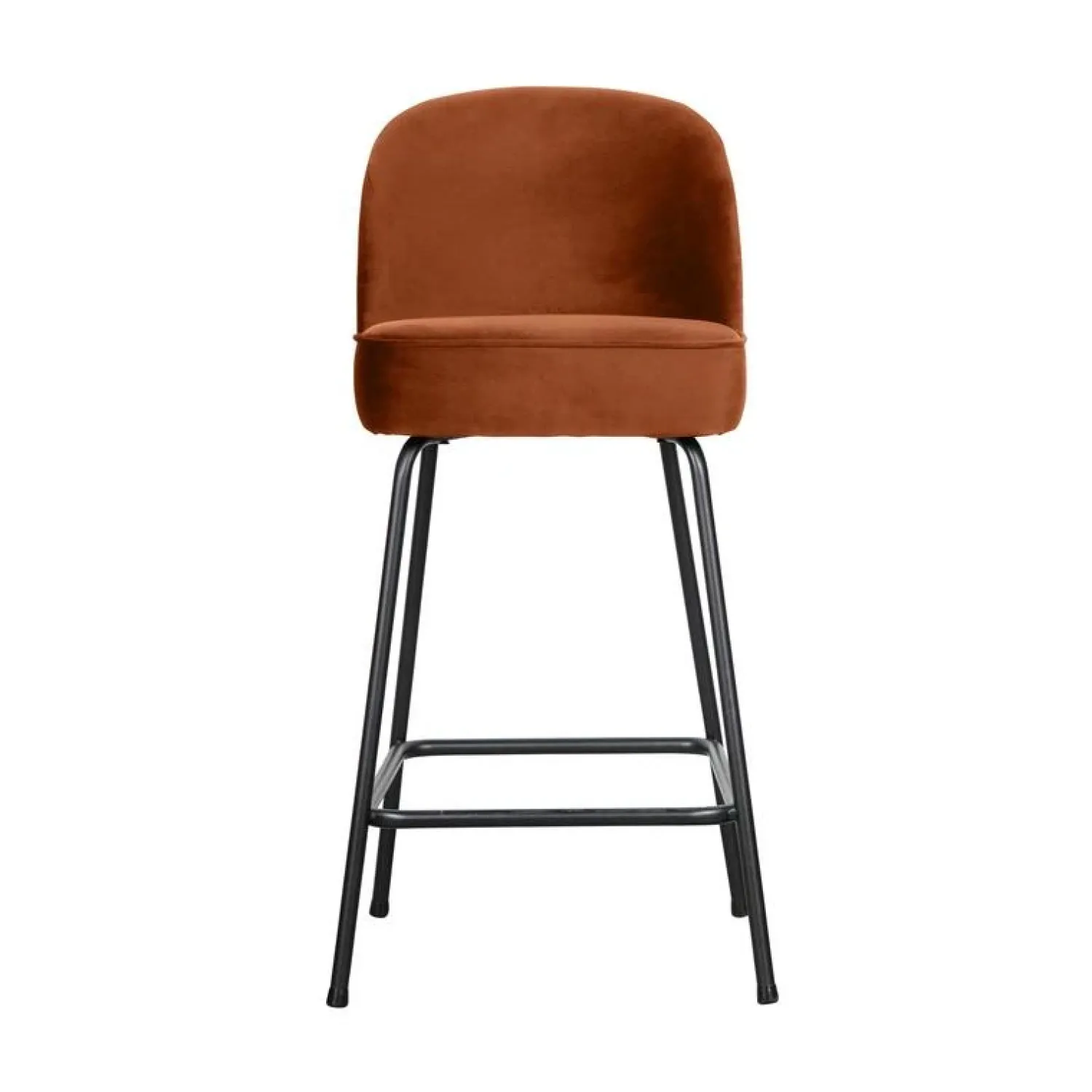 WOOOD Barkrukken|Vogue Barstoel Laag Velvet Roest