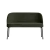 WOOOD Eetkamerbanken|Eetkamerbanken|Vogue Eetkamerbank Velvet Donkergroen 120cm