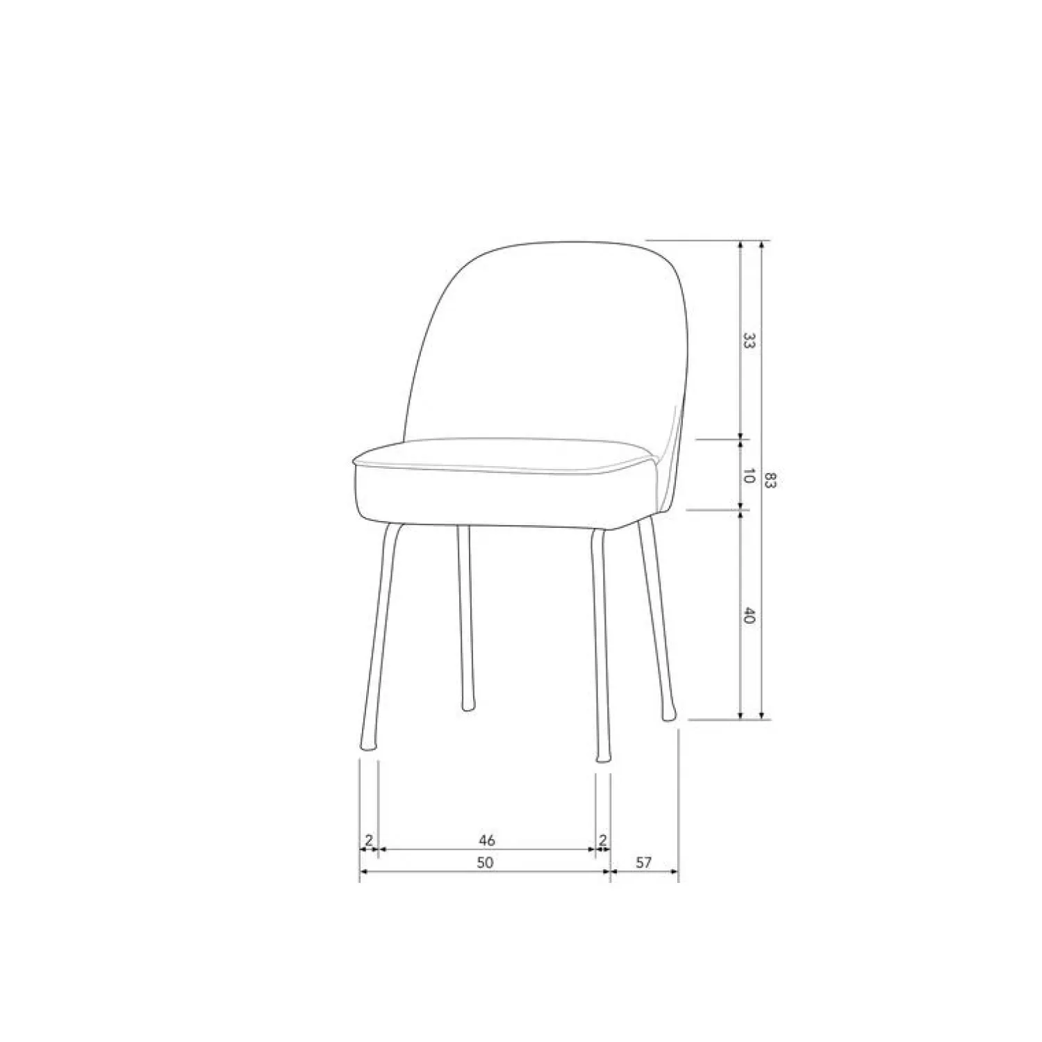 WOOOD Eetkamerstoelen|Vogue Eetkamerstoel Boucle Nougat