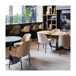 WOOOD Eetkamerstoelen|Vogue Eetkamerstoel Boucle Nougat