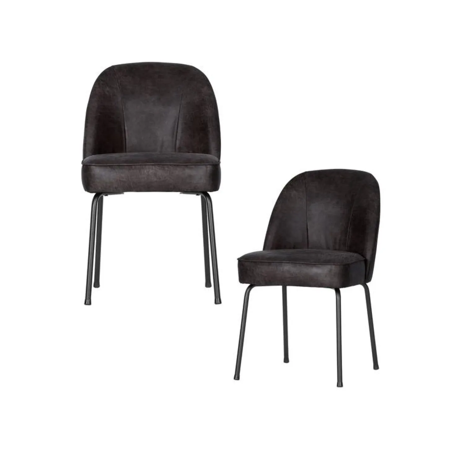 WOOOD Eetkamerstoelen|Vogue Eetkamerstoel Ecoleer Zwart