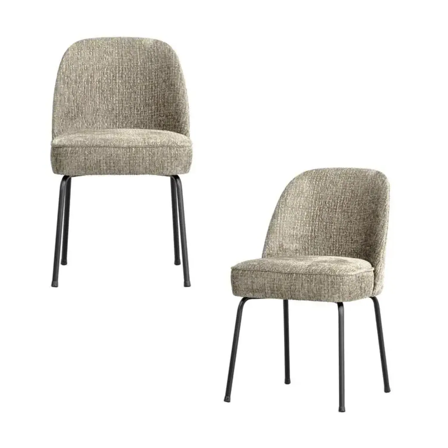 WOOOD Eetkamerstoelen|Vogue Eetkamerstoel Structure Velvet Wheatfield