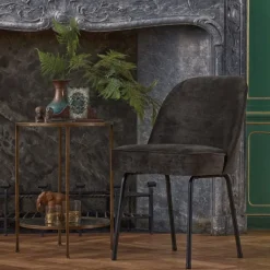 WOOOD Eetkamerstoelen|Vogue Eetkamerstoel Velvet Donkergroen